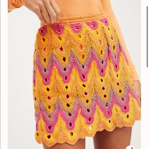 Free people ✨Heat of the moment crochet skirt ✨